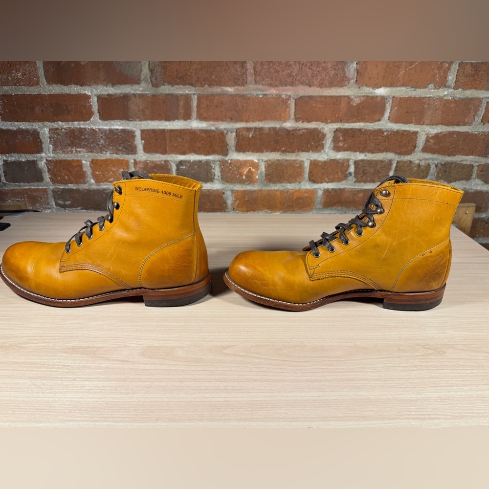 Wolverine Men's 1000 Mile Tan Leather Boots - Picture 4 of 7